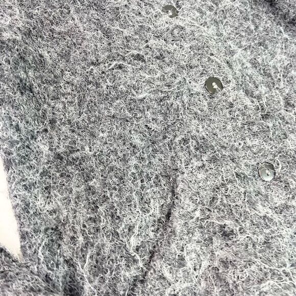 Peruvian Trading Co Sweater Womens Medium Gray Virgin Acrylic Button Up Cardigan - Picture 2 of 10